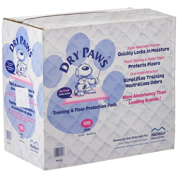 Midwest Dry Paws Training and Floor Protection Pads, 100-Count