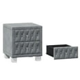 thumbnail image 5 of Homy Casa Nightstand with Storage and 2 Drawers , Modern Bedside Table for Bedroom, Gray, 5 of 6
