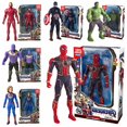thumbnail image 2 of Marvel SpidSuffolk MEDk Ironman figura de acción PVC juguete coleccionable modelo JoendocShoous mantequilla regalo de Navidad 17cm zhangmengya LED, 2 of 2