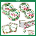 thumbnail image 2 of Hawaiian Flamingo Party Tableware Decorations Tropical Luau Theme Girl's Birthday Paper Cup Set Paper, 2 of 6