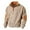 Khaki, variant on lnmuld Men's Sweatshirts Mens Autumn and Winter Sweatshirt Stitching Long Sleeve Lapel Hooded Top Size:3XL