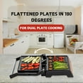 thumbnail image 3 of OVENTE Electric Panini Press Sandwich Maker with Non-Stick Coated Plates, Opens 180 Degrees to Fit Any Type or Size of Food, 1000W Indoor Grill Perfect for Quesadillas, Burgers & More, Copper GP0620C, 3 of 7