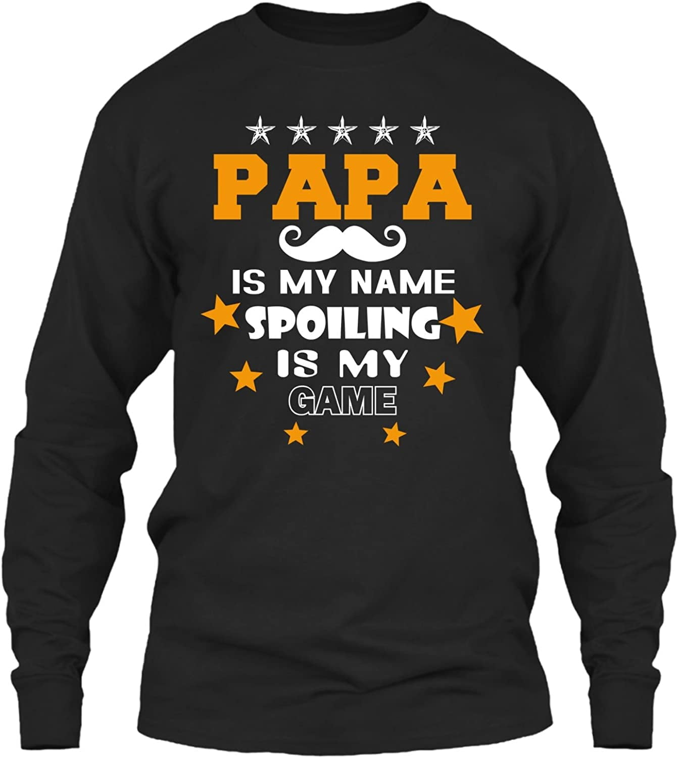 Papa Is My Name Spoiling Is My Game T Shirt, Cute Papa Shirt, Father's Day  Shirt Long (XXL,Black) - Walmart.com