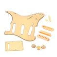 thumbnail image 4 of Tignapoo Gold Mirror Guitar Pickguard Set with Back Plate, Pickup Covers, Knobs, and Tips for 11-Hole Strat Style Guitars - GSS115, 4 of 6