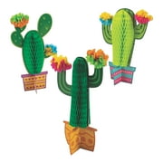 Fiesta Flower Cactus Comb Set - Party Decor - 3 Pieces