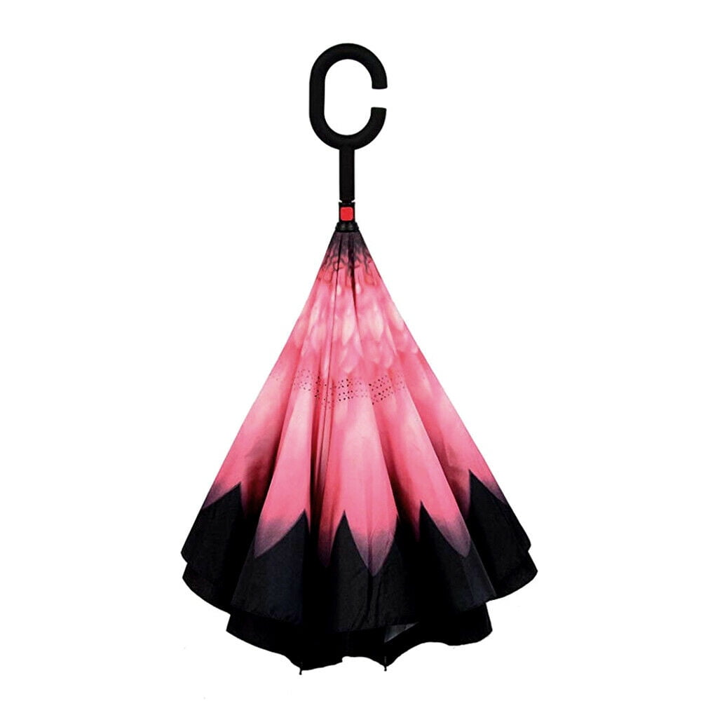 Inverted Umbrella,Windproof Reverse Umbrella, Umbrellas for Women, UV Protection, Upside Down Umbrella C-Handle P5