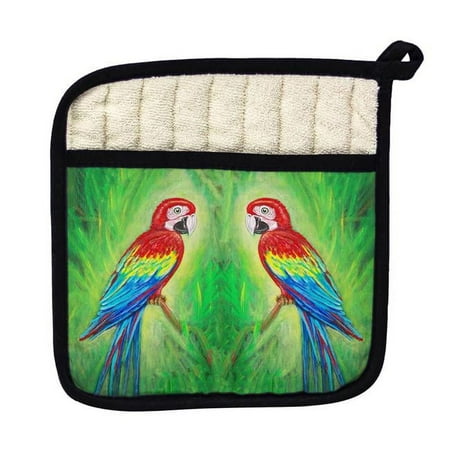 

Betsy Drake PT033 Red Macaws Pot Holder