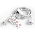 thumbnail image 5 of 2 Prong Polarized Plug Extension Cord with On Off Switch 12A/125V USA Outlet Saver Power Cord SPT-2 16AWG for Chargers/Lamp/Power Adapters etc,6FT,White, 5 of 14