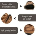 thumbnail image 3 of Mens Casual Boots Lightweight Comfortable Outdoor Walking Boots Vintage Slip Resistant Driving Leather Bare Boots Brown 10 US, 3 of 7