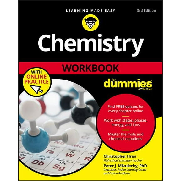 Chemistry Workbook for Dummies with Online Practice, (Paperback)