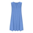thumbnail image 5 of NAISIBABY Girls Casual Dresses with Pockets, Sleeveless Crewneck Soft Flowy Summer Flare Fit Dresses Blue Size 14-16, 5 of 6