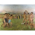 thumbnail image 2 of Degas, Edgar 24x19 White Modern Wood Framed Museum Art Print Titled - Young Spartans exercising, 2 of 4