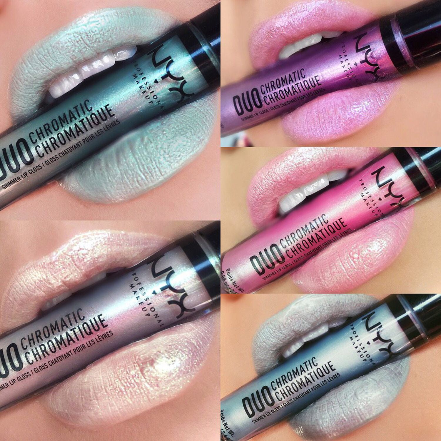 NYX Professional Makeup Duo Chromatic Lip Gloss, Day Club