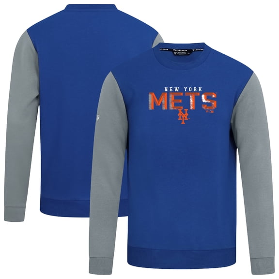 Men's Levelwear Royal New York Mets Throwback Ultimate Carve Sweatshirt
