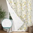 thumbnail image 6 of Yellow Wildflowers Shower Curtain - Water Repellent Fabric Shower Curtains Washable, Chic Floral Classic Botanical Decorative Polyester Cloth Bathroom Curtains Modern Bath Decor 36"x72", 6 of 8