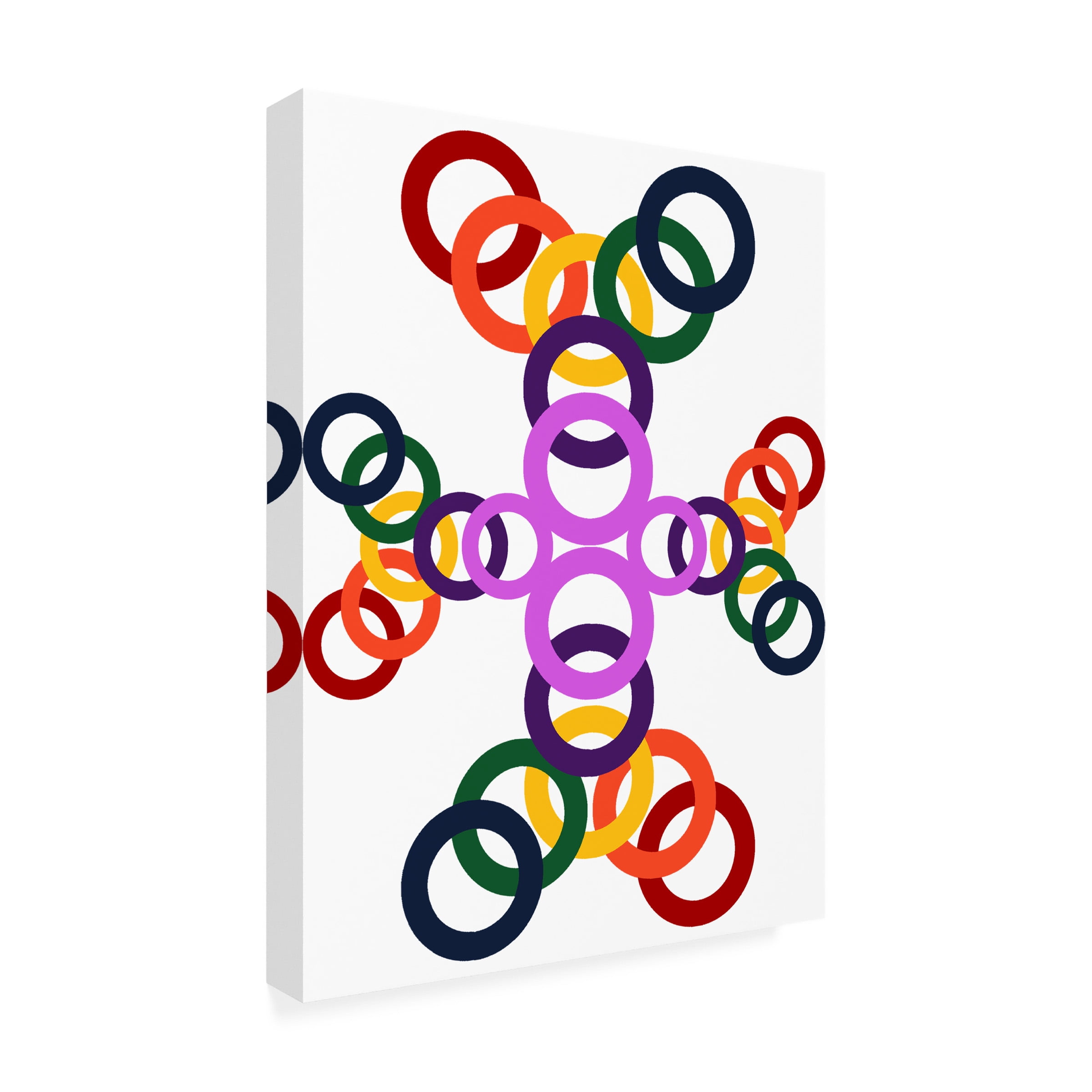 Richard Homawoo 'Rainbow Circles 10' Canvas Art