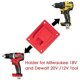 thumbnail image 4 of 5 soportes para herramientas eléctricas de batería para taladro Milwaukee de 18 V y cubierta de batería, soporte de almacenamiento, color rojo y negro., 4 of 4