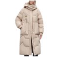 thumbnail image 2 of Patlollav Women's Fall Winter Long Sleeve Warm Cotton Jacket Parkas Bread, 2 of 6