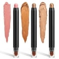 thumbnail image 1 of Sombra de ojos en barra, maquillaje para ojos, lápiz de color perlado, set de tres piezas, sombra de ojos giratoria de alto brillo, lápiz para cejas, cabezal de pincel brillante, 1 of 2