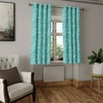 thumbnail image 2 of Ambesonne Geometric Grommet Curtain, Triangle Mosaic Shape, 50" x 63", Teal Green, 2 of 6