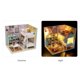 thumbnail image 3 of Casa de muñecas en miniatura Casa de muñecas de madera DIY con muebles Juguete para niños, 3 of 8