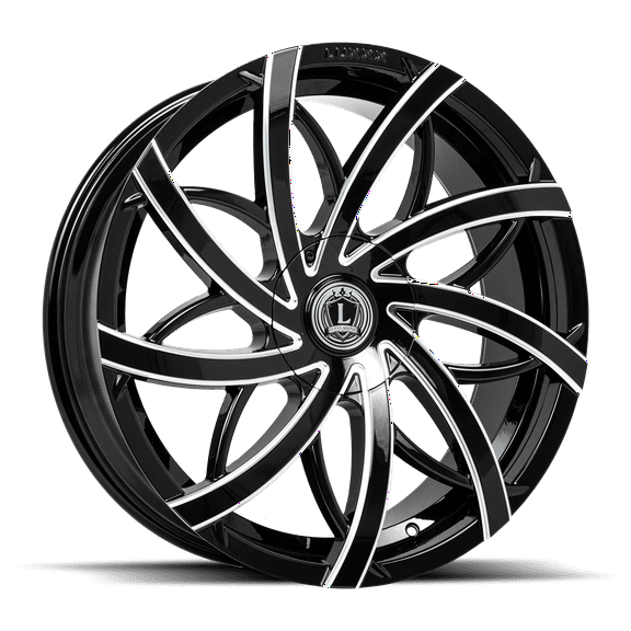 LUXXX ALLOYS 31 20X8.5 5X114.3/5X120 30ET 73.1CB GLOSS BLACK MILLED WHEEL