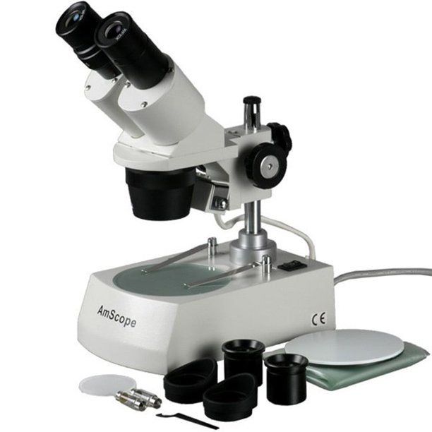 AmScope Student Forward Binocular Stereo Microscope 10X20X30X60X