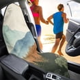 thumbnail image 3 of Garronmavis Sports Car Towel Seat Protection Sweat Absorbent Water Resistant Easy Installation Workout Outdoor Activity Front Seat Protector Fits Most Cars SUVs Trucks Sedans Vans, 3 of 8