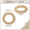 thumbnail image 2 of 5 Pack Wood Rings, 1.97"(50mm) OD. 10mm Thick Natural Beech Solid Wooden Rings Smooth Unfinished Wooden Circles, 2 of 5