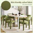 thumbnail image 7 of Dayalane Modern Velvet Barrel Dining Chairs Set of 1, Upholstered Curved Back Armchairs for Dining Room,Vanity Chairs for Living Room Kitchen Restaurant, Green, 7 of 7
