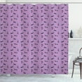thumbnail image 1 of Ambesonne Purple Shower Curtain, Valentine Animal Fun, 69"Wx84"L, Lavender Pink Black, 1 of 3