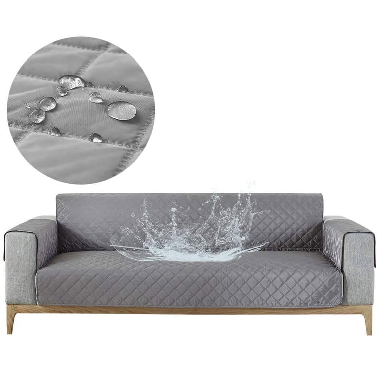 Gseagtia Carvapet Sofabezug wasserdichte Sofaüberwurf Antirutsch Sofahusse Schutz vor Haustier Katze Hunde Sofa überwurf Couch überzug für Sofa (Grau, 1 Sitzer)