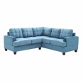 thumbnail image 5 of JERFIT Aqua Blue Microfiber Sectional Sofa Couch with Chaise, Reversible L-Shaped Living Room Couch with Pocketed Coil Cushions, Easy Assembly Apartment Sofa, 5 of 5