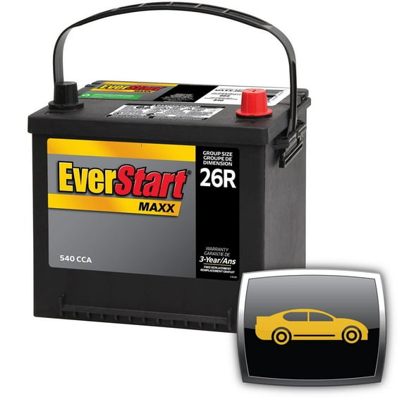 EverStart AUTO MAXX-26RN, 12 Volt, Car Battery, Group Size 26R, 540 CCA, EverStart, Car Battery