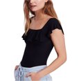 thumbnail image 1 of Free People Womens Last Call Basic T-Shirt, Black, Small, 1 of 1