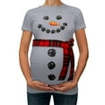 thumbnail image 2 of FAMTKT Maternity Summer Clothes, Women Christmas Snowman T Shirts Pregnancy Tee Tops Clothes, Plus Size Tops for Women, 2 of 8