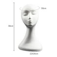 thumbnail image 6 of SPRING PARK DIY Female foam black MANNEQUIN head holder stand display wig hat glasses, 6 of 6