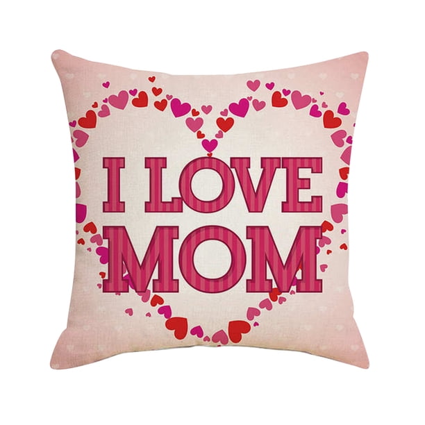 Xihbxyly Ofertas de caja abierta Fundamentos de almohada para el día de la madre, funda de sofá, funda de cojín, decoración personalizada para el hogar