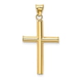 thumbnail image 3 of 14K Yellow Gold Charm Pendant 26 mm 17 Polished Hollow Cross, 3 of 4