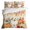 Beige, variant on Twin Size 3 Pieces Duvet Cover Sets Thanksgiving Pumpkin Sunflower Floral Bedding Set,Microfiber Ultra Soft Comforter Cover with Pillow Shams,Luxury Quilt Covers for Bedroom Decor Orange Watercolor