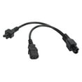 thumbnail image 1 of Cable De Alimentación Hembra IEC 320 C6 Macho A C13 C5, Enchufe De Alimentación Divisor Y 1 En 2 Salida Retardante De Llama Para Monitores De Altavoces Portátiles, 1 of 7