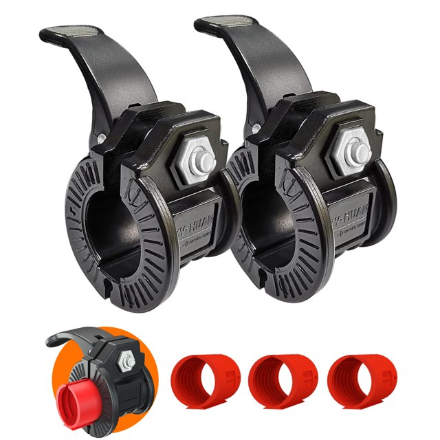 ZY-HUAN Clips de Barre 1 Pouce I Clips de Poids Réglables Multi-Tailles Pinces de Barre 1 Pouce Libération Rapide Collier de Barre Paire de Verrouillage pour Barre d'Haltère (Rouge)