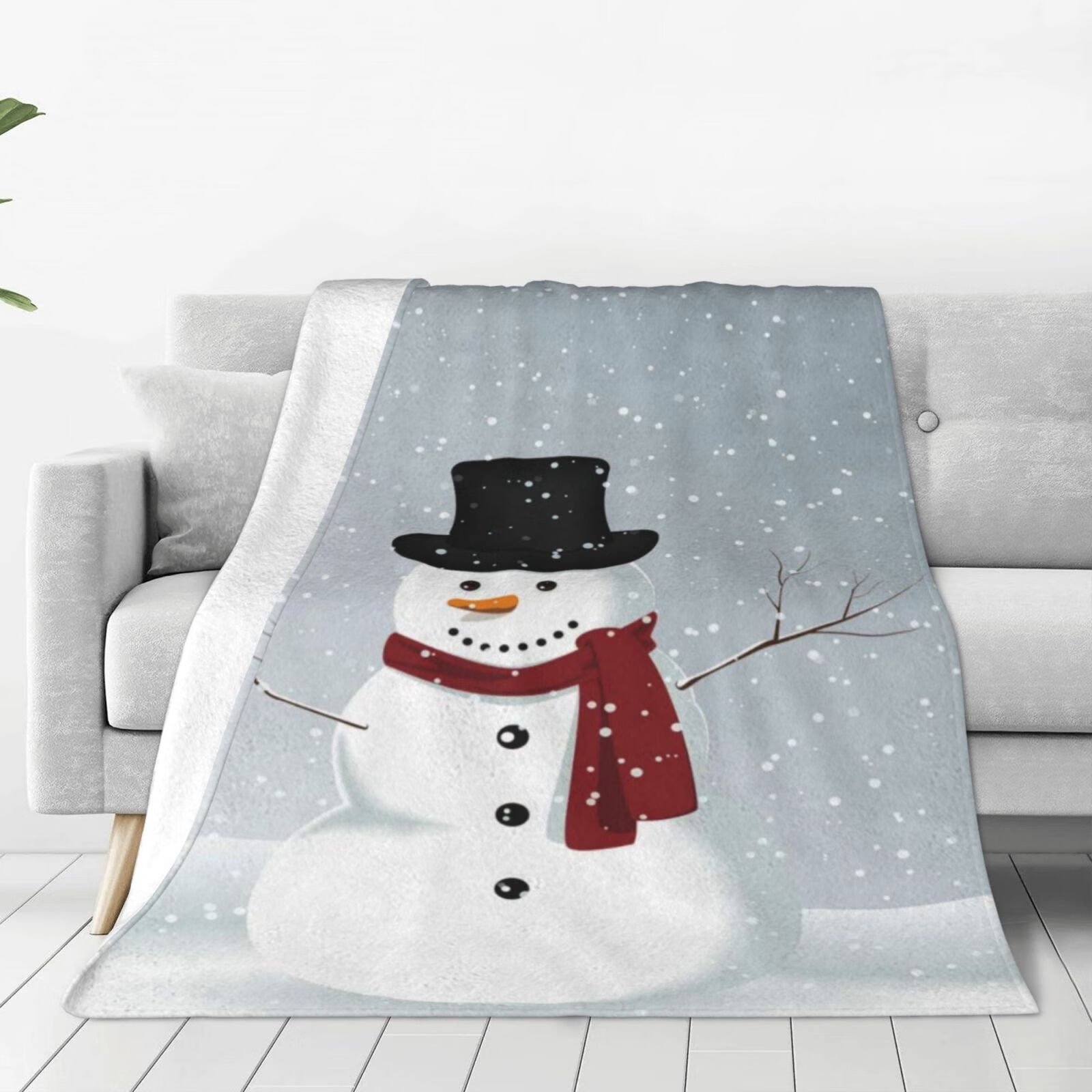 Snowman Flannel Throw Blanket, Christmas Fleece Blankets and Throws for  Sofa Bed,Soft Cozy Warm Winter Blanket, 50x60in - Walmart.com
