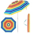 thumbnail image 2 of Costway 6.5 FT Patio Beach Umbrella Sun Shade Tilt Aluminum Sports Portable Carry Bag, 2 of 10
