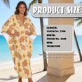 thumbnail image 7 of Xixirimido Capybaras Oranges Beige Print Kaftan Dress for Women, Plus Size Hawaiian Batwing Sleeve Beach Cover Up V-Neck Summer Swimsuit Dresses, 7 of 7