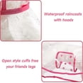 thumbnail image 5 of 2 Pieces Pet Dog Raincoat Raincoat Pet Clothes Plastic Hooded Rain Jacket Puppy Rain Poncho Rainwear for Small Medium Dog (Pink, White, M), 5 of 5