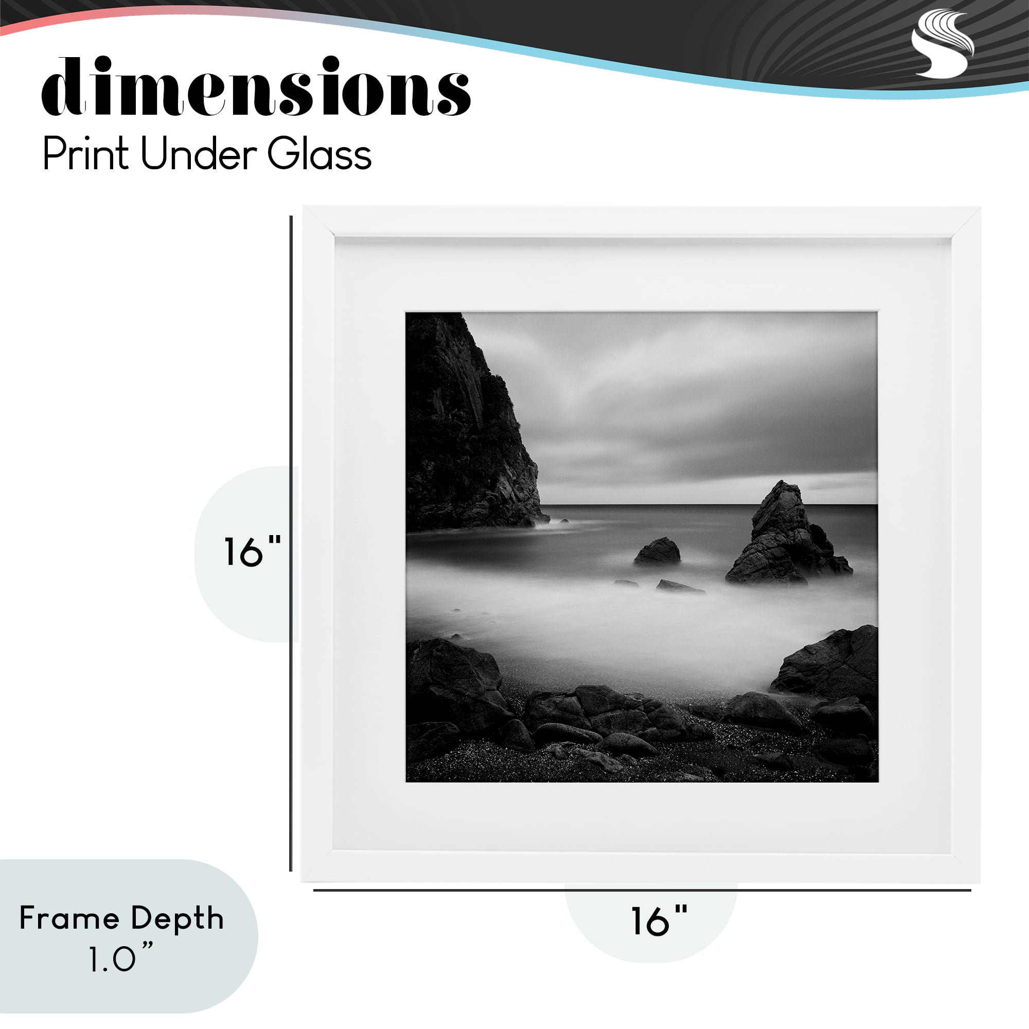 Stupell Industries Clear To The Horizon White Framed Print Under Glass, design by Chip Forelli