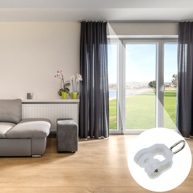 KONTONTY 20 Pcs Roues de Rideaux pour Glisseurs de Rails de Rideaux Sans Effort pour Maison et Bureau