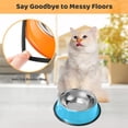 thumbnail image 4 of Cuencos para gatos para comida y agua, 3 piezas Rapsrk, antideslizantes, de acero inoxidable, pequeños cuencos para comida para gatos, cuencos para mascotas, platos apilables para cachorros y gatos, 4 of 6