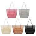 thumbnail image 3 of YAOMOBB Shoulder Bag Travel Swimming Mesh Tote Large Capacity Multi Compartments Double Handles Perspective Portable Beach Bag Perfect for Swimming and Beach Activities, 3 of 7